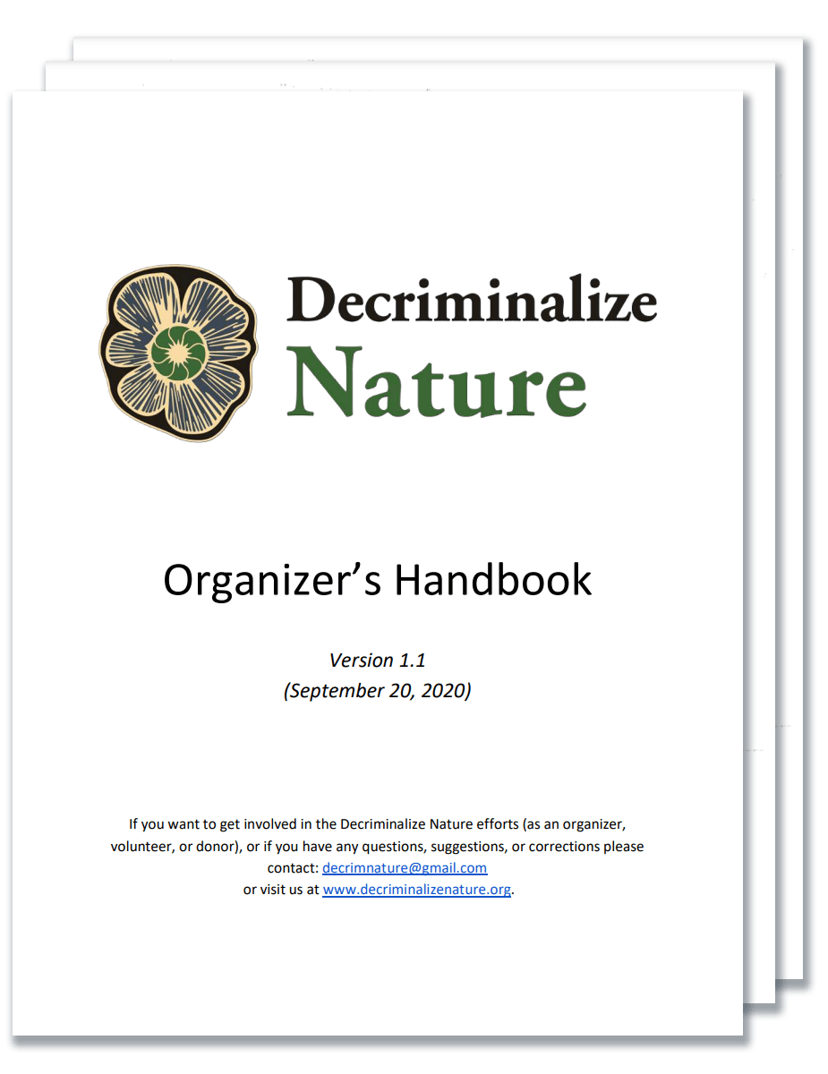 Decriminalize Nature Organizer Handbook - DecriminalizeNature.org